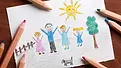 disegno di una famiglia fatto da un bambino