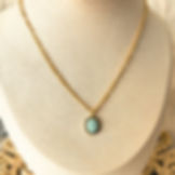 18K vergoldete Amazonit-Kette