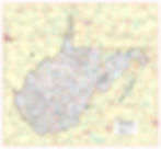 West Virginia state wall map
