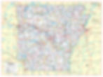 Arkansas state wall map