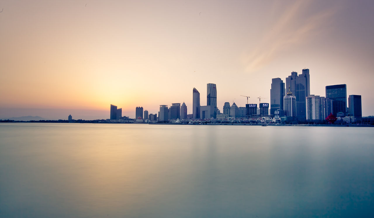 Sunset City Skyline