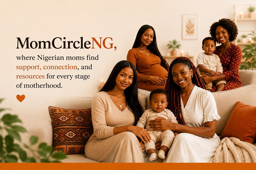 Eye-level view of a cozy living room with a mother reading a parenting book