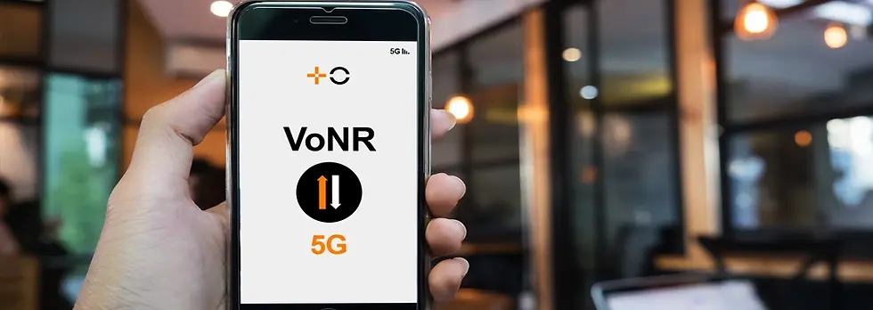 Infographic explaining VoNR (voice over 5G) vs VoLTE, showing why phones may fall back to LTE during calls