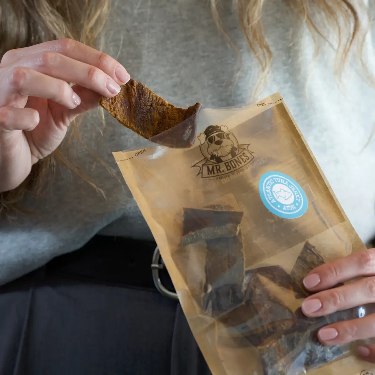 Snacks de thon pour chiens, gros morceaux