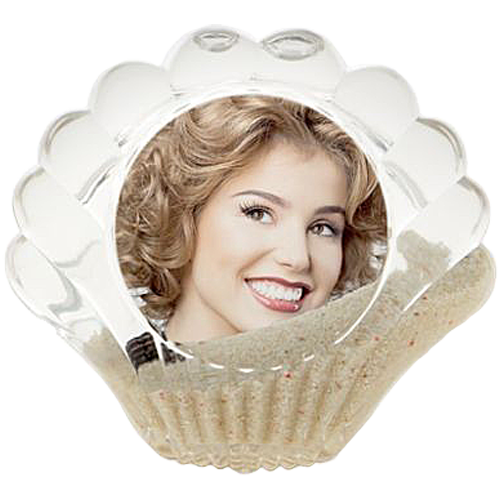 Миниатюра: Рамка водяная в виде ракушки с ракушками и песком