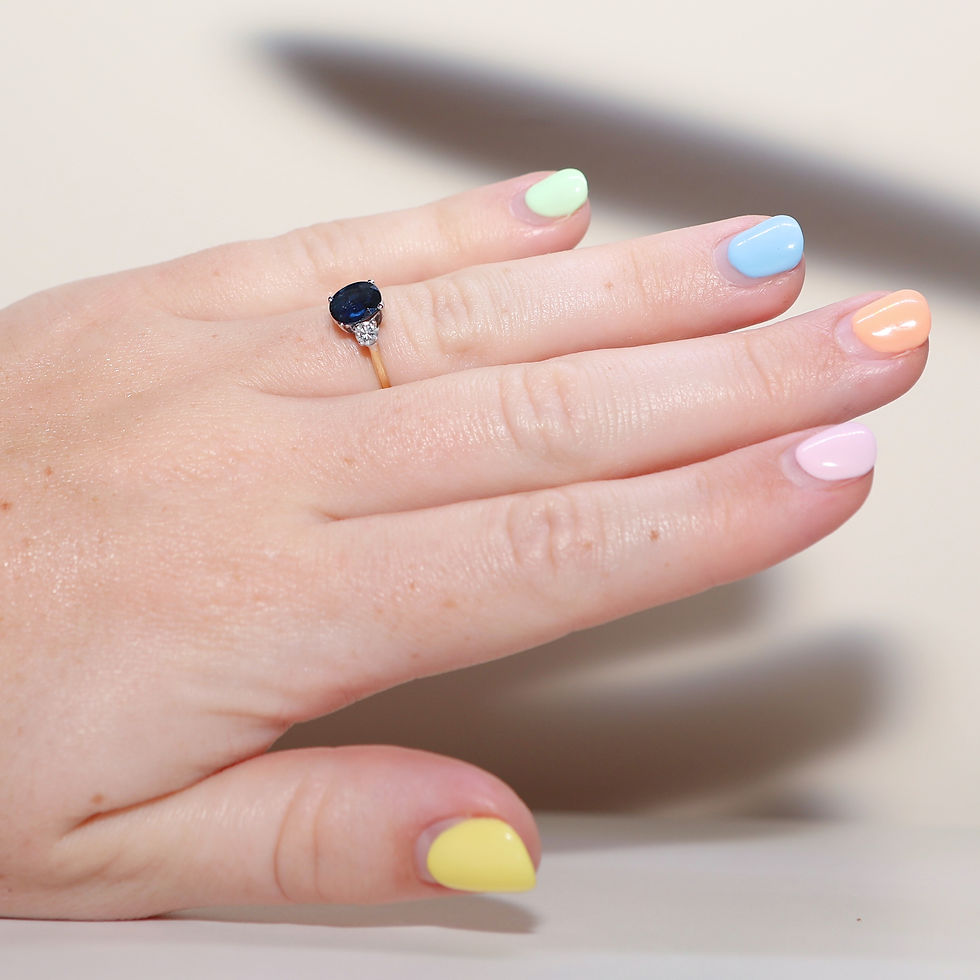 Thumbnail: Sapphire and Diamond 18ct Yellow Gold Ring