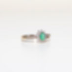 Thumbnail: Emerald and Diamond 9ct Yellow Gold Ring