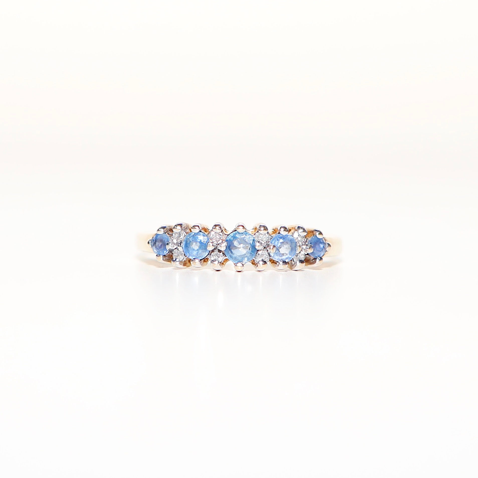 Sapphire and Diamond 9ct Yellow Gold Ring