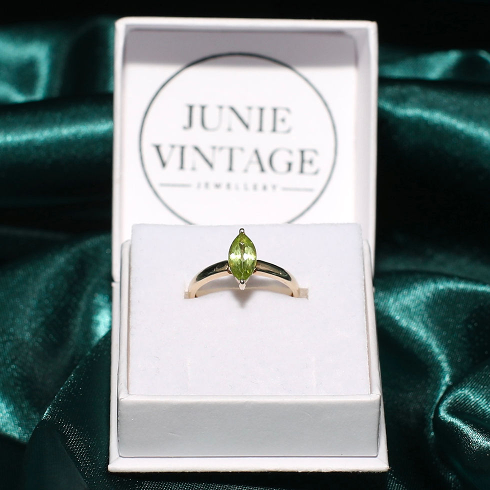 Thumbnail: Peridot 9ct Yellow Gold Ring