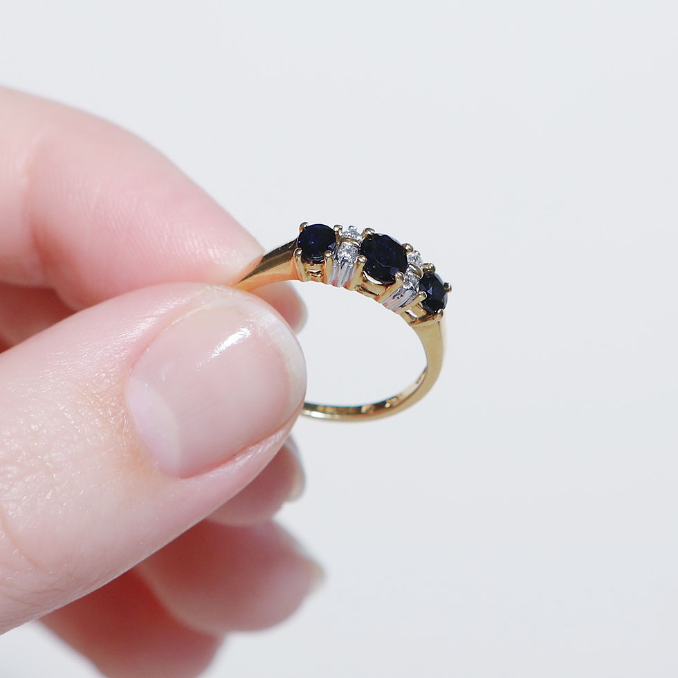 Thumbnail: Sapphire and Diamond 18ct Yellow Gold Ring