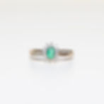 Thumbnail: Emerald and Diamond 9ct Yellow Gold Ring