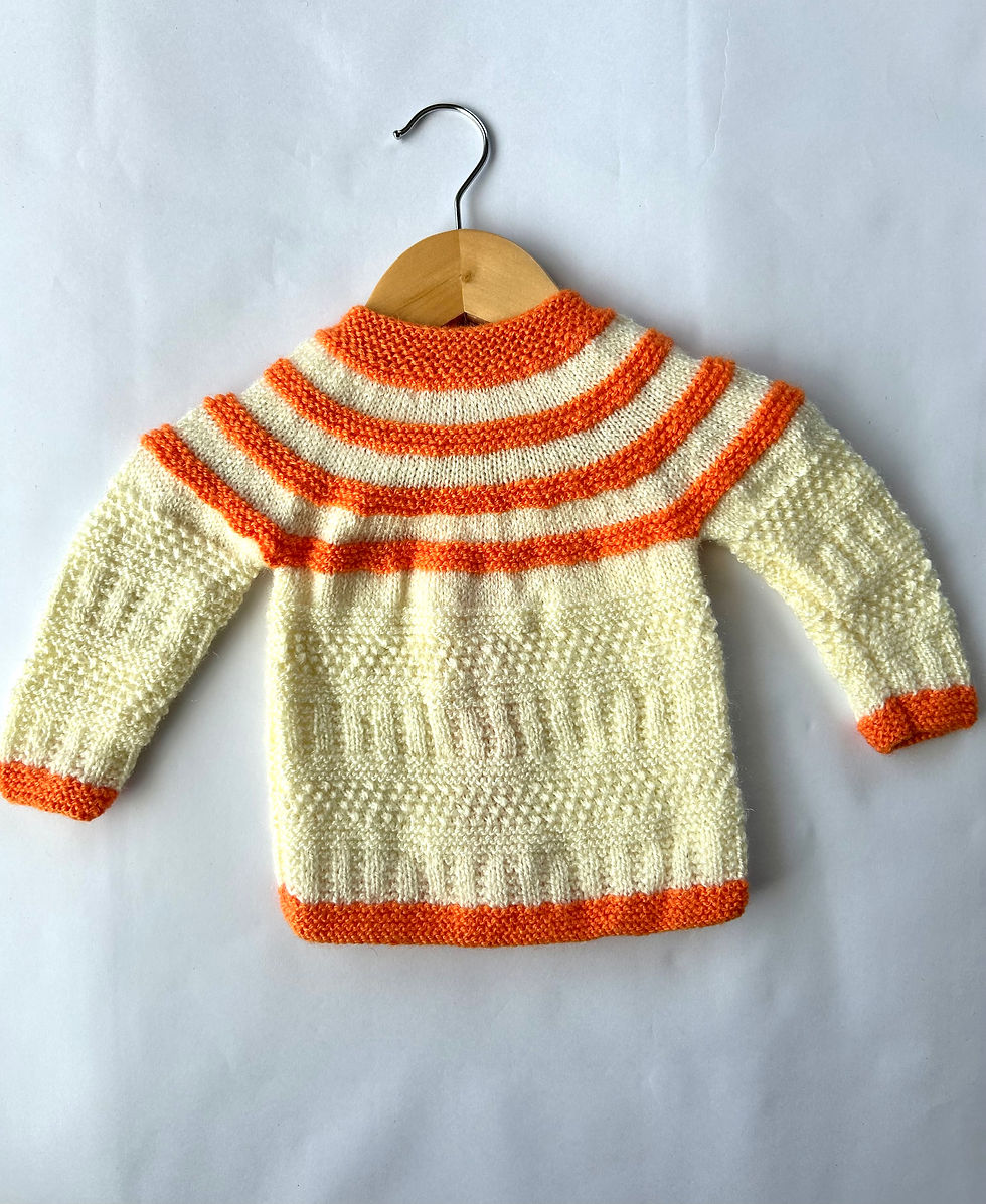 Thumbnail: Orange and Off White Baby Suit