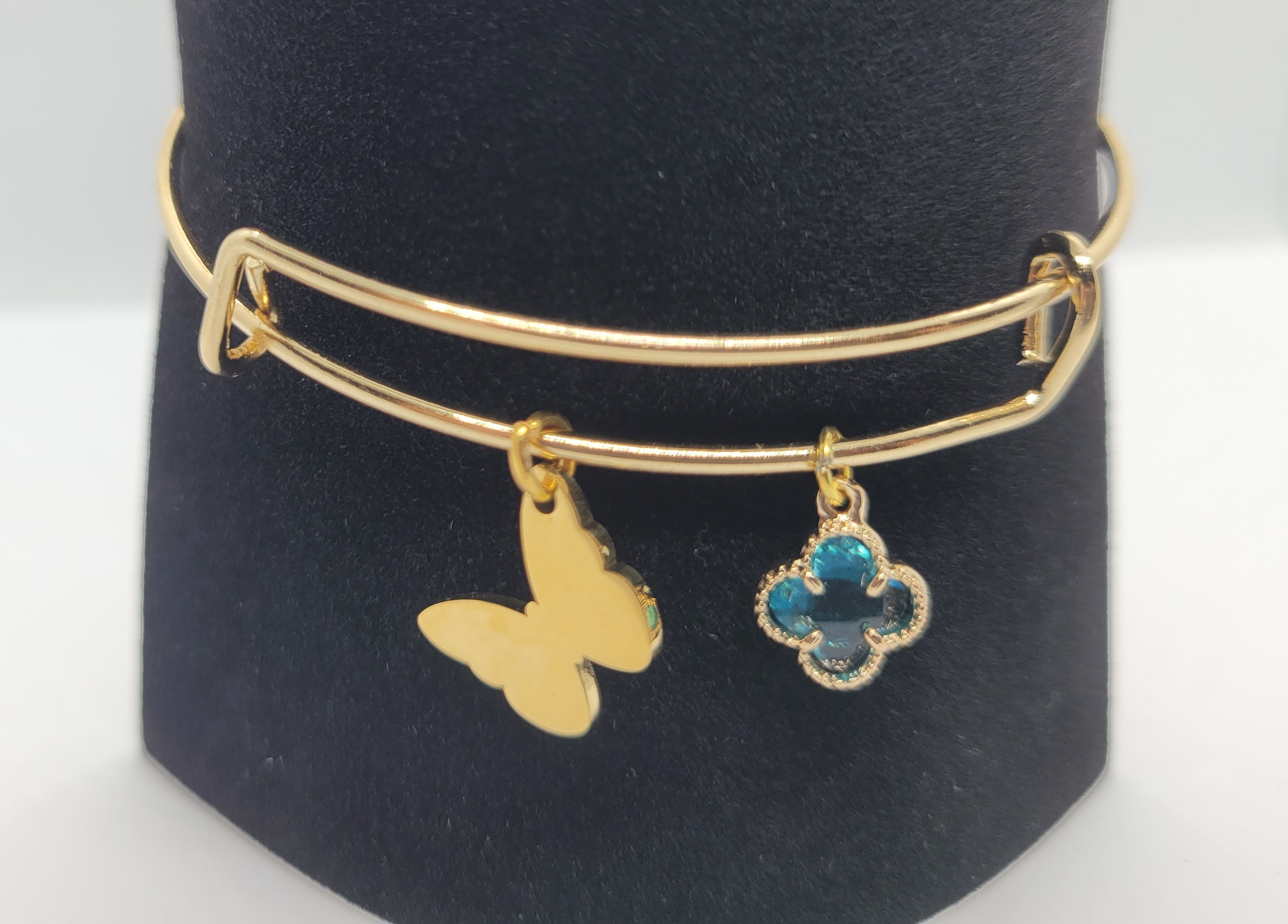 Butterfly & Alhambra Crystal Bracelet by Riley Jane's Design