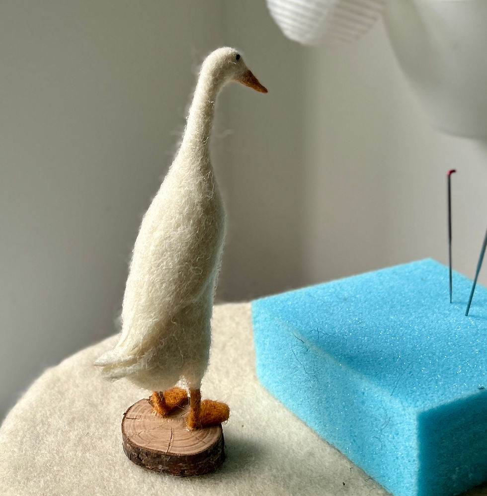 Thumbnail: Needle Felted  Runner Duck Workshop, at Cabbage Rose, Leek -15th August