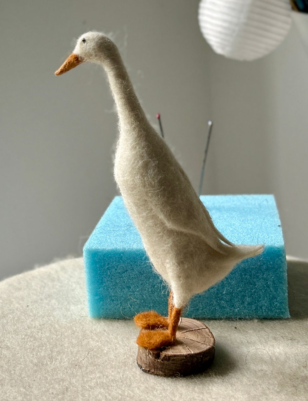 Thumbnail: Needle Felted  Runner Duck Workshop, at Cabbage Rose, Leek -15th August