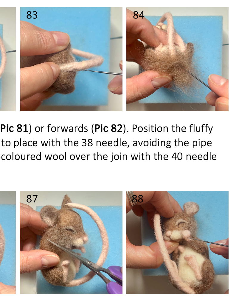 Thumbnail: Needle Felted Sleeping Mouse ‘PDF’ Instructions - this is NOT a kit
