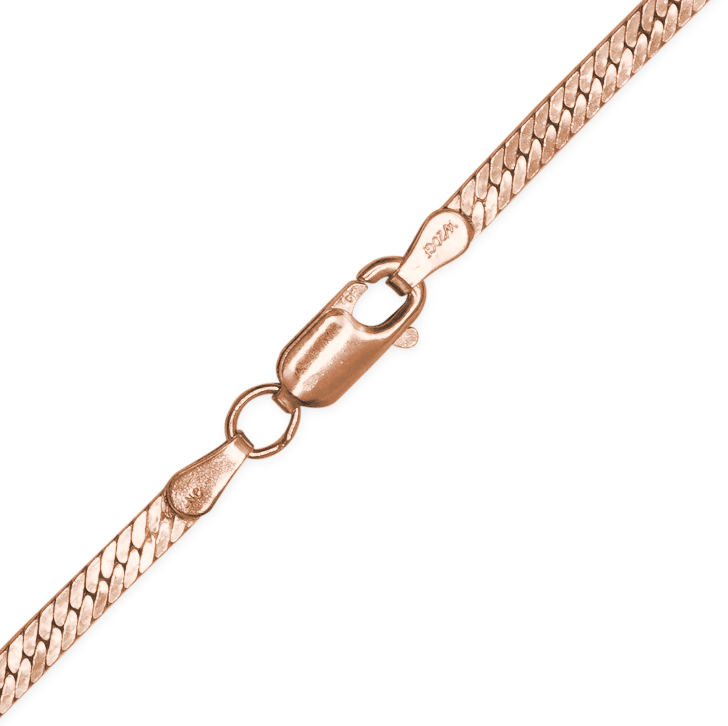 Herringbone Anklet in 14K Pink Gold-Filled (3.00 mm)