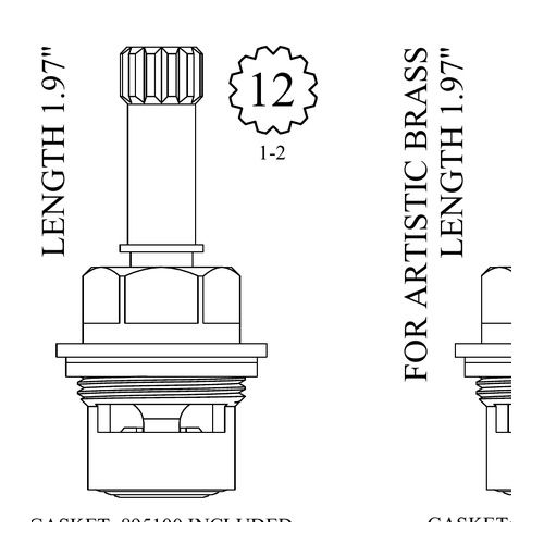 For Artistic Brass LF458151 Ceramic Unit