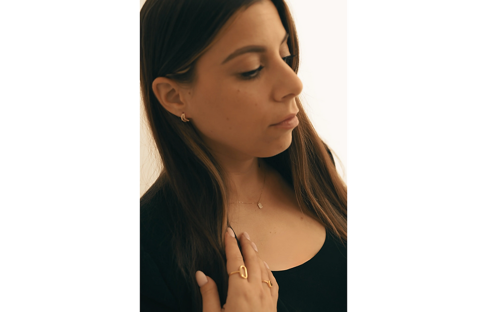 Thumbnail: Solid Gold Solid Gold Pavé Diamond Dog Tag Necklace