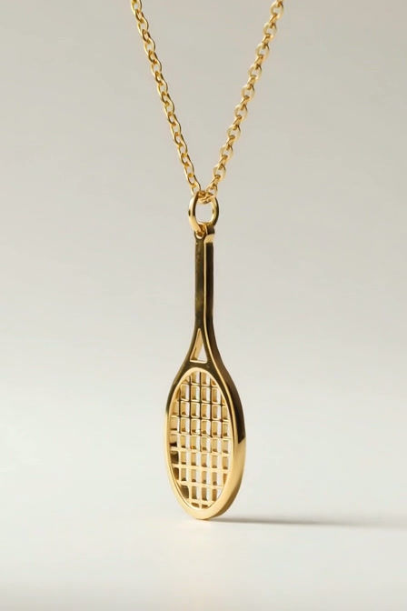 Thumbnail: Stainless Steel Gold Tennis Necklace