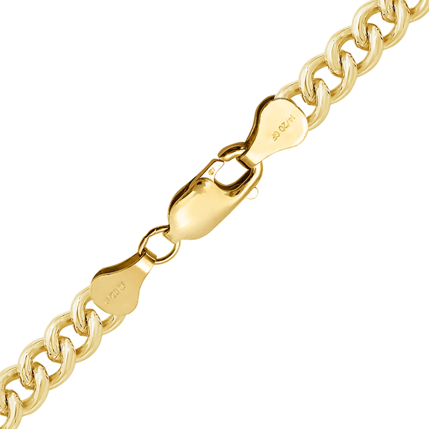 Round Tall Curb Necklace in 14K Gold-Filled (1.50 mm - 6.50 mm)