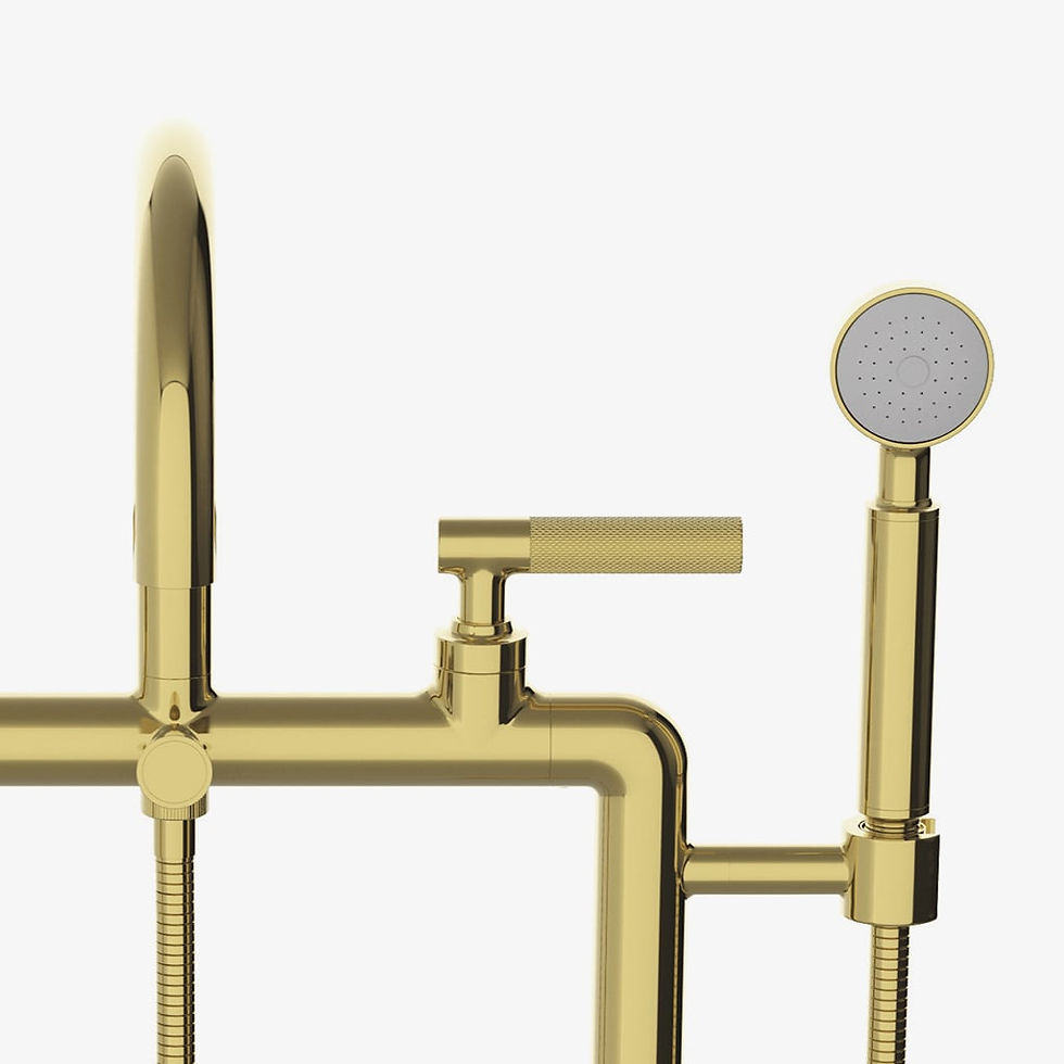Thumbnail: BXT37C Bond Union Series Floor Mounted Exposed Tub Filler with Handshower and Gu