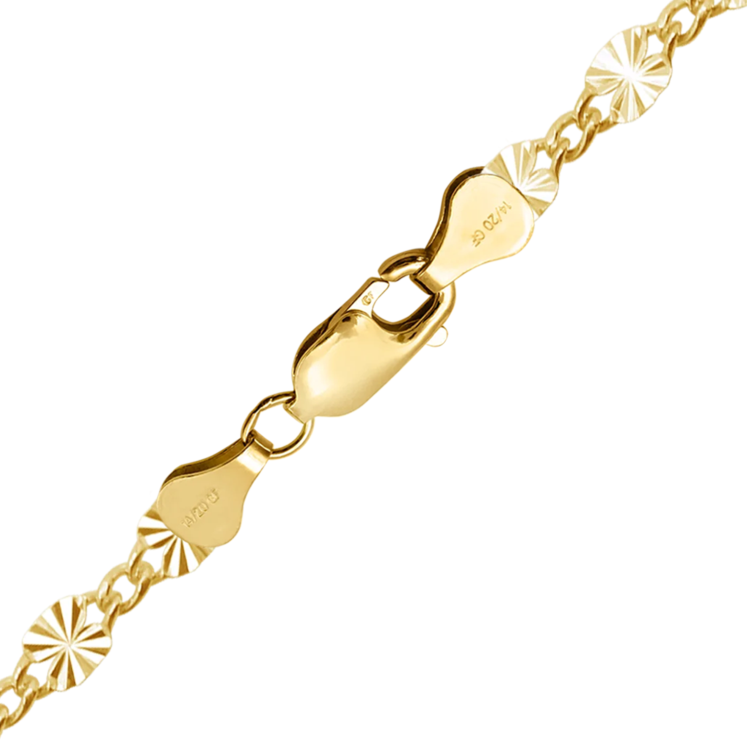 Valentino (Alternating Curb) Necklace in 14K Gold-Filled (2.80 mm)