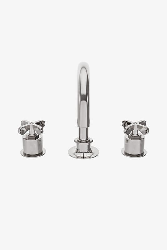 Thumbnail: HLS203 Henry Gooseneck Lavatory Faucet with Coin Edge Cross Handles