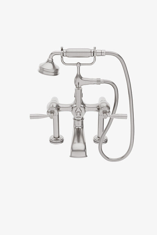 Thumbnail: FRXT50 Foro Deck Mounted Exposed Tub Filler with Metal Handshower and Lever Hand