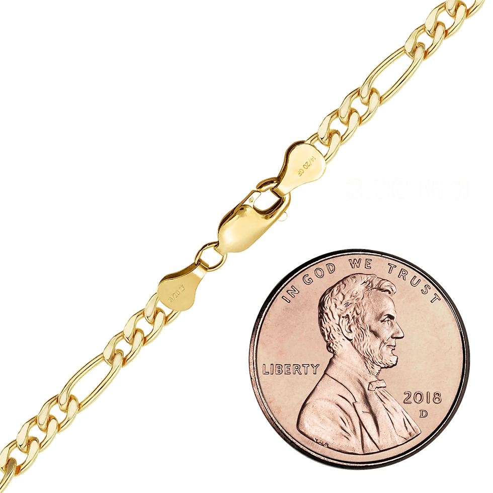 Thumbnail: Classic Figaro Anklet in 14K Gold-Filled (1.50 mm - 5.00 mm)
