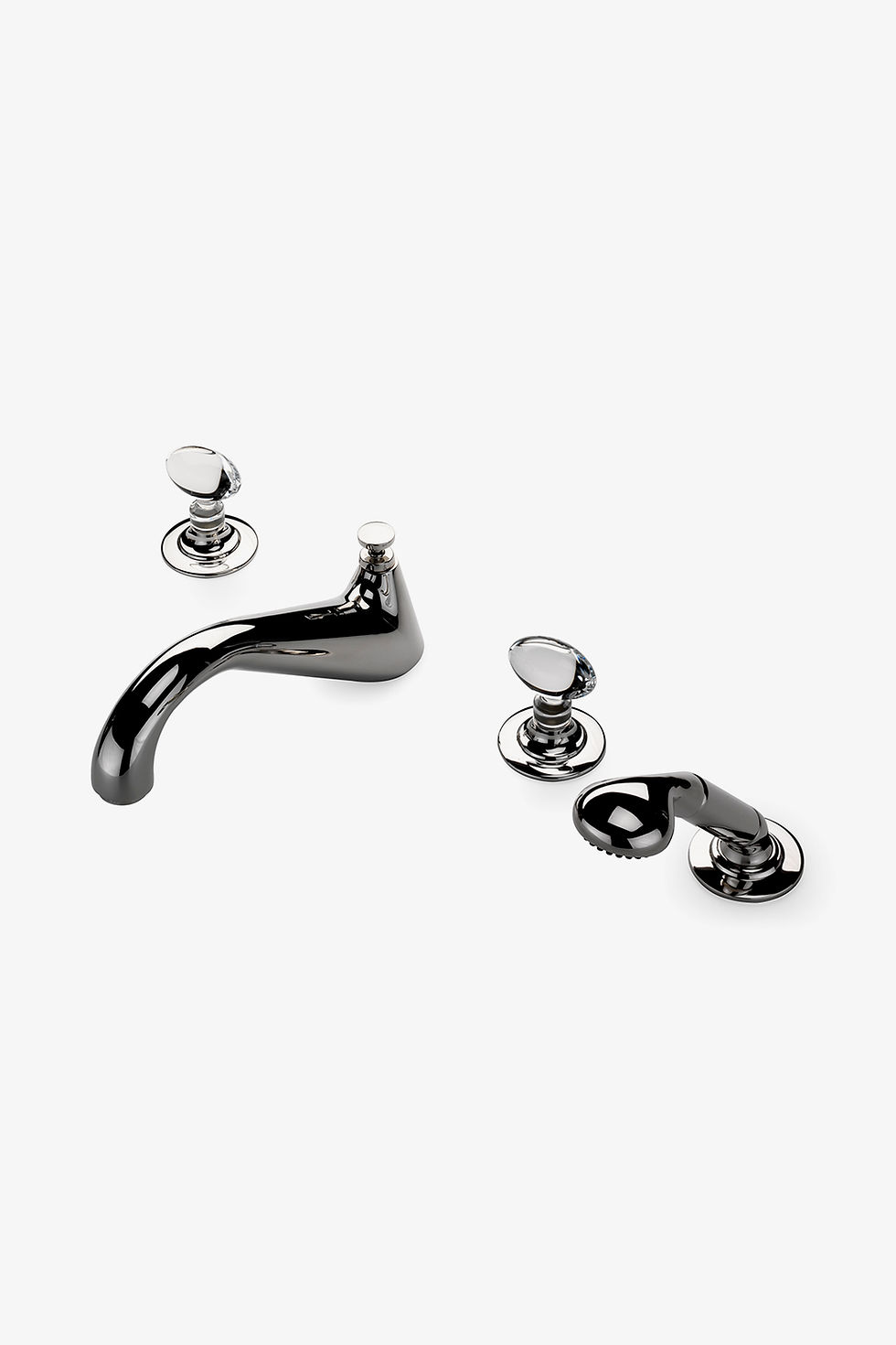 Thumbnail: OPTF88 Opus Deck Mounted Low Profile Concealed Tub Filler With Handshower and Cr