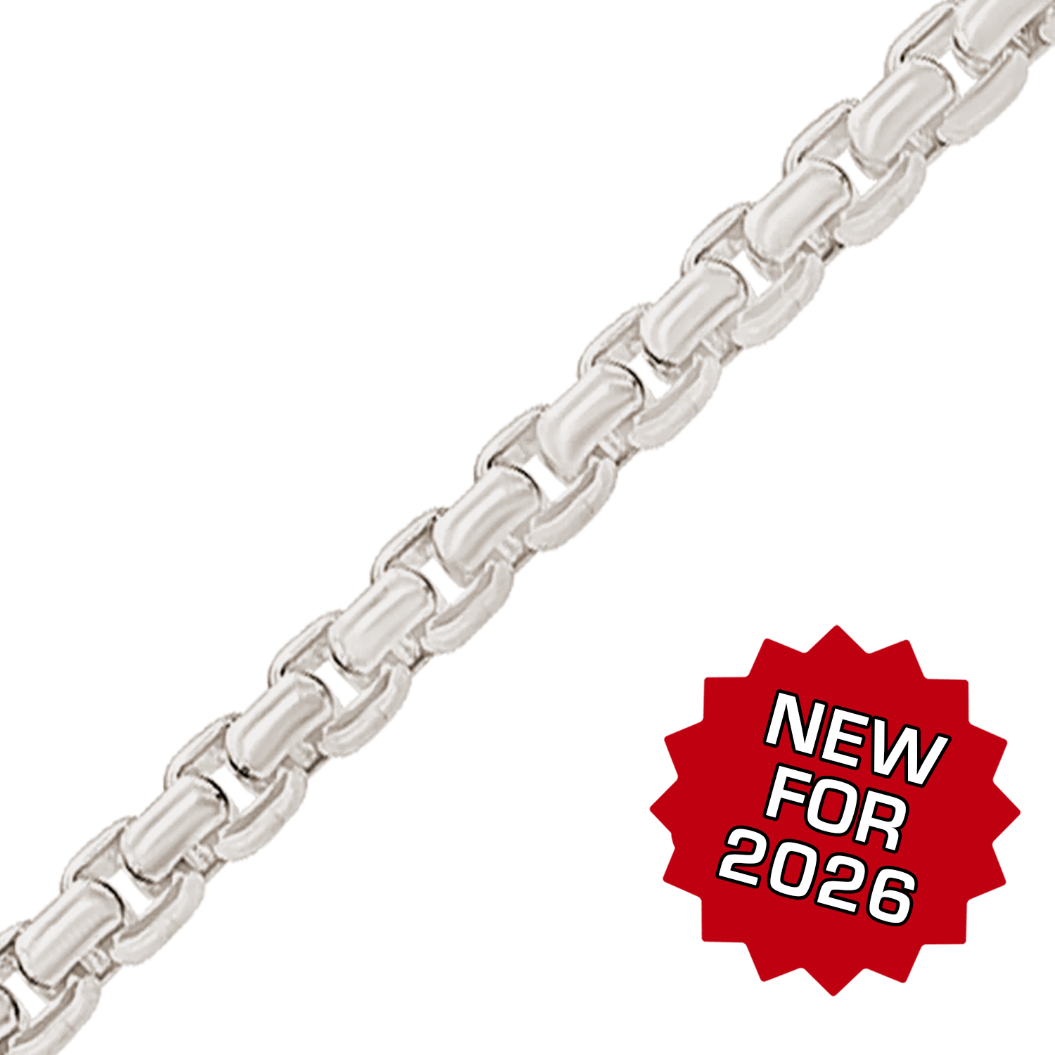 Bulk / Spooled Round Box Chain in Platinum (1.60 mm - 3.20 mm)