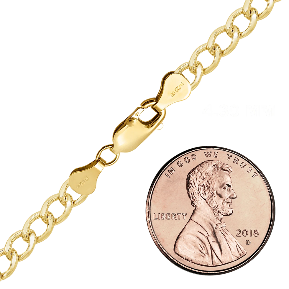 Thumbnail: Light Flat Curb Necklace in 14K Gold-Filled (4.30 mm - 10.80 mm)