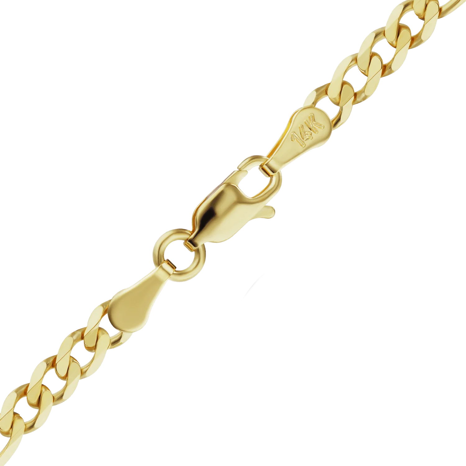 Solid Gold Classic Figaro Necklace in 14K Yellow Gold (1.50 mm - 11.50 mm)