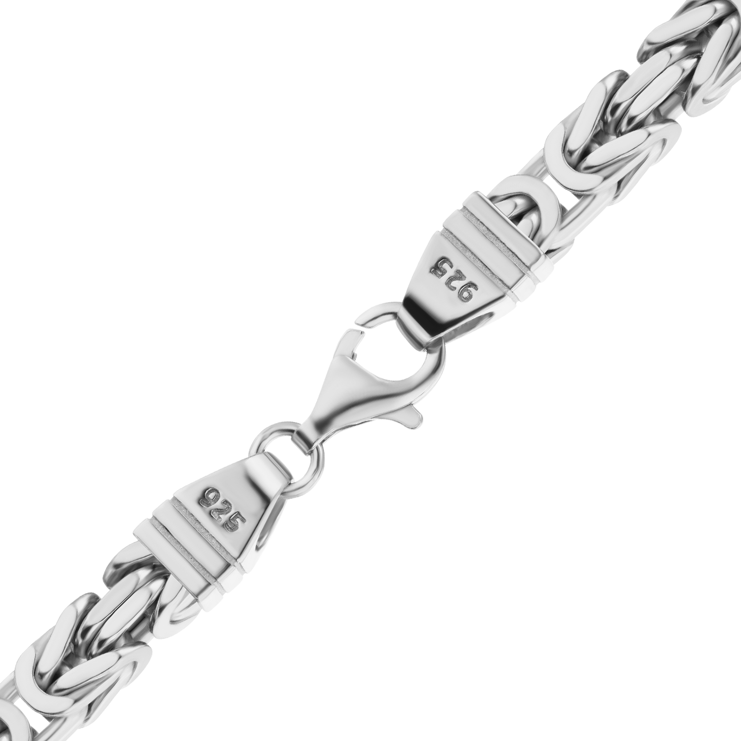 Sterling Silver Square Byzantine Handmade Bracelet in Sterling Silver (3.20 mm
