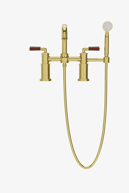 Thumbnail: CXT215 Henry Chronos Deck Mounted Exposed Tub Filler with Handshower and Leather