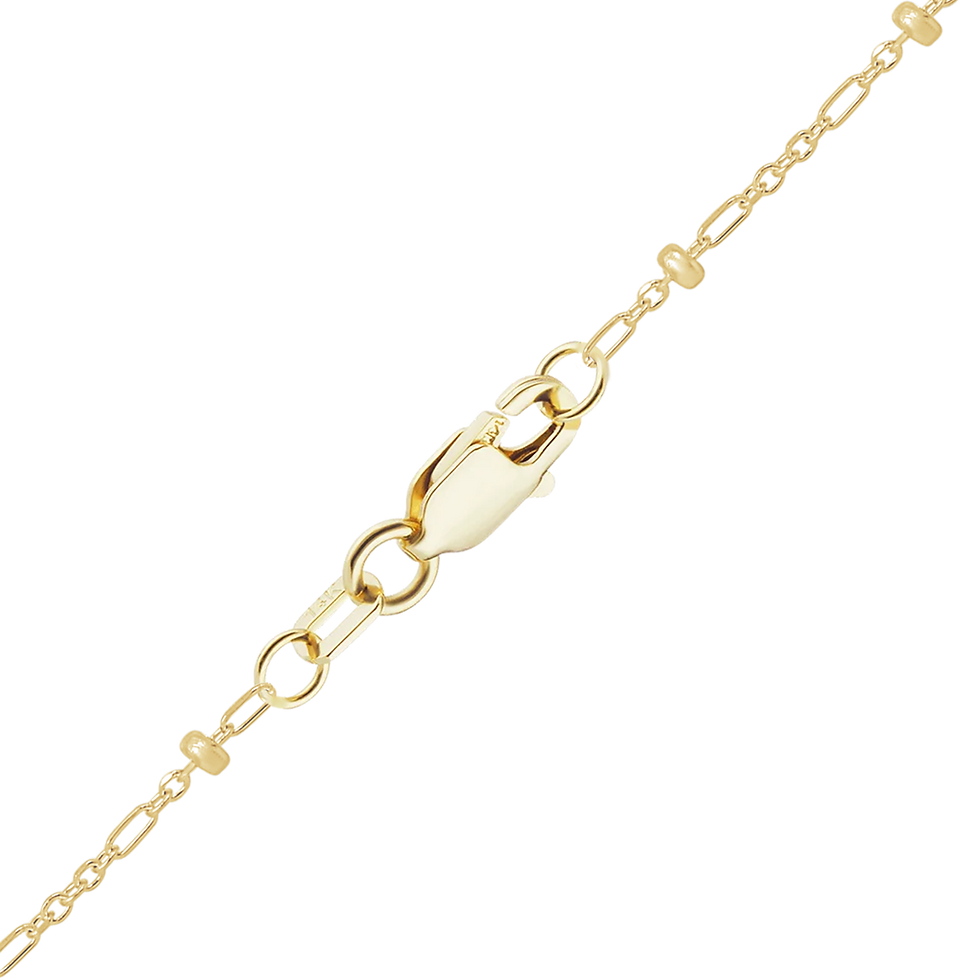 Thumbnail: Solid Gold Stud (Satellite) Alternating Cable Bracelet in 14K Yellow Gold (1.00