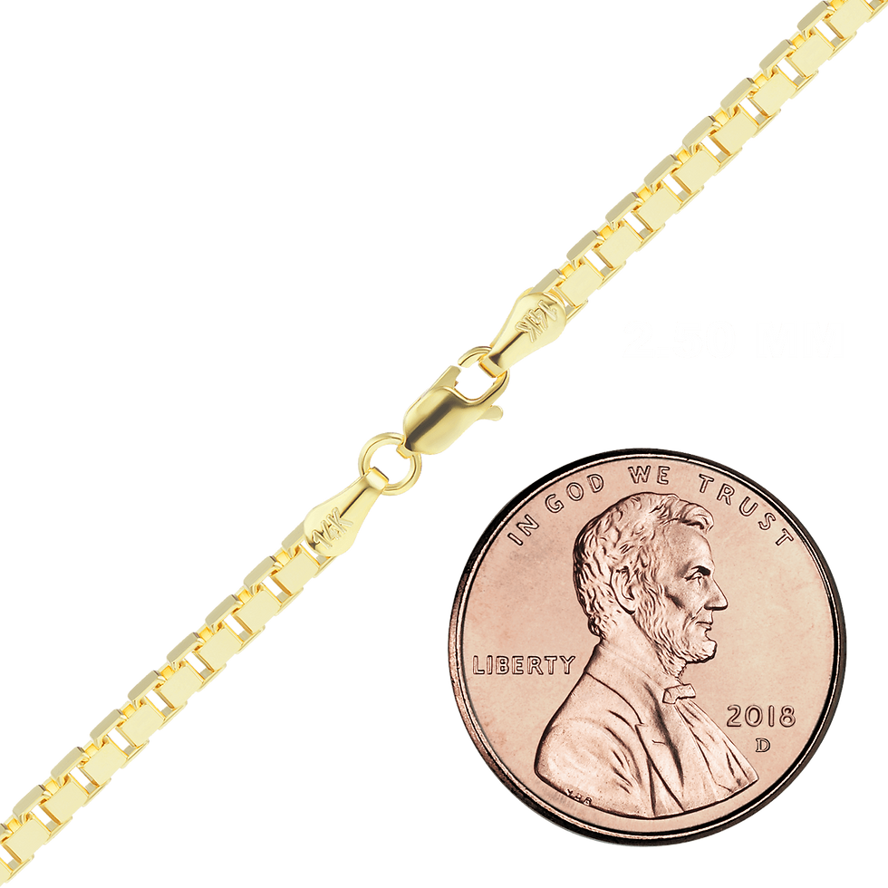 Thumbnail: Solid Gold Venetian Box Bracelet in 14K Yellow Gold (0.80 mm - 3.30 mm)