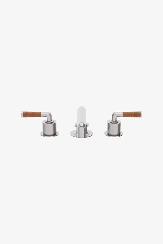 Thumbnail: CLS114 Henry Chronos Lavatory Faucet with Walnut Lever Handles
