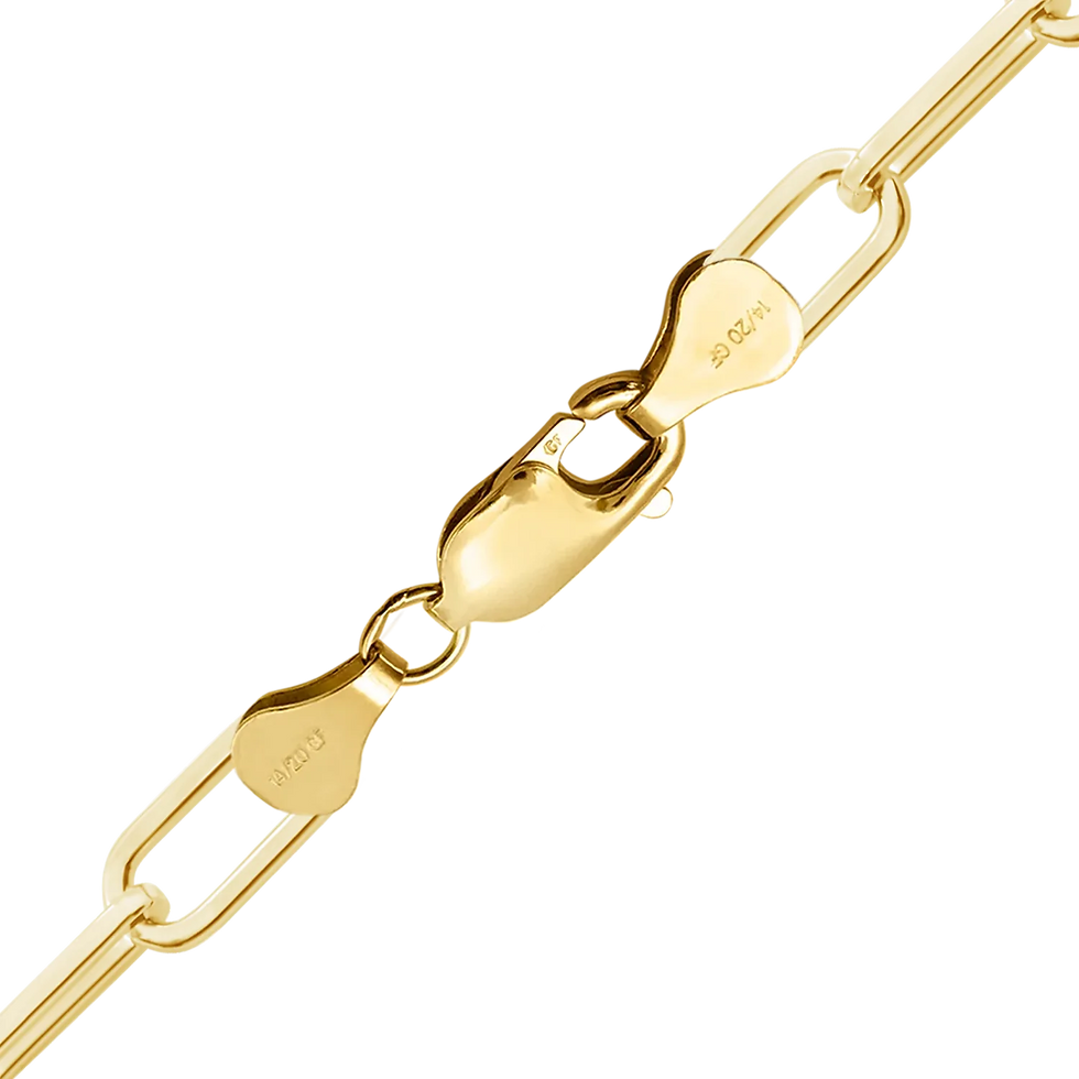 Thumbnail: Heavy Square Paperclip Bracelet in 14K Gold-Filled (9.00 mm)