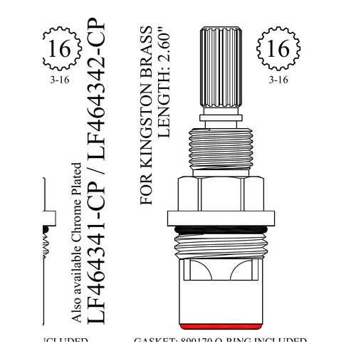 For Kingston Brass LF463441 Ceramic Unit
