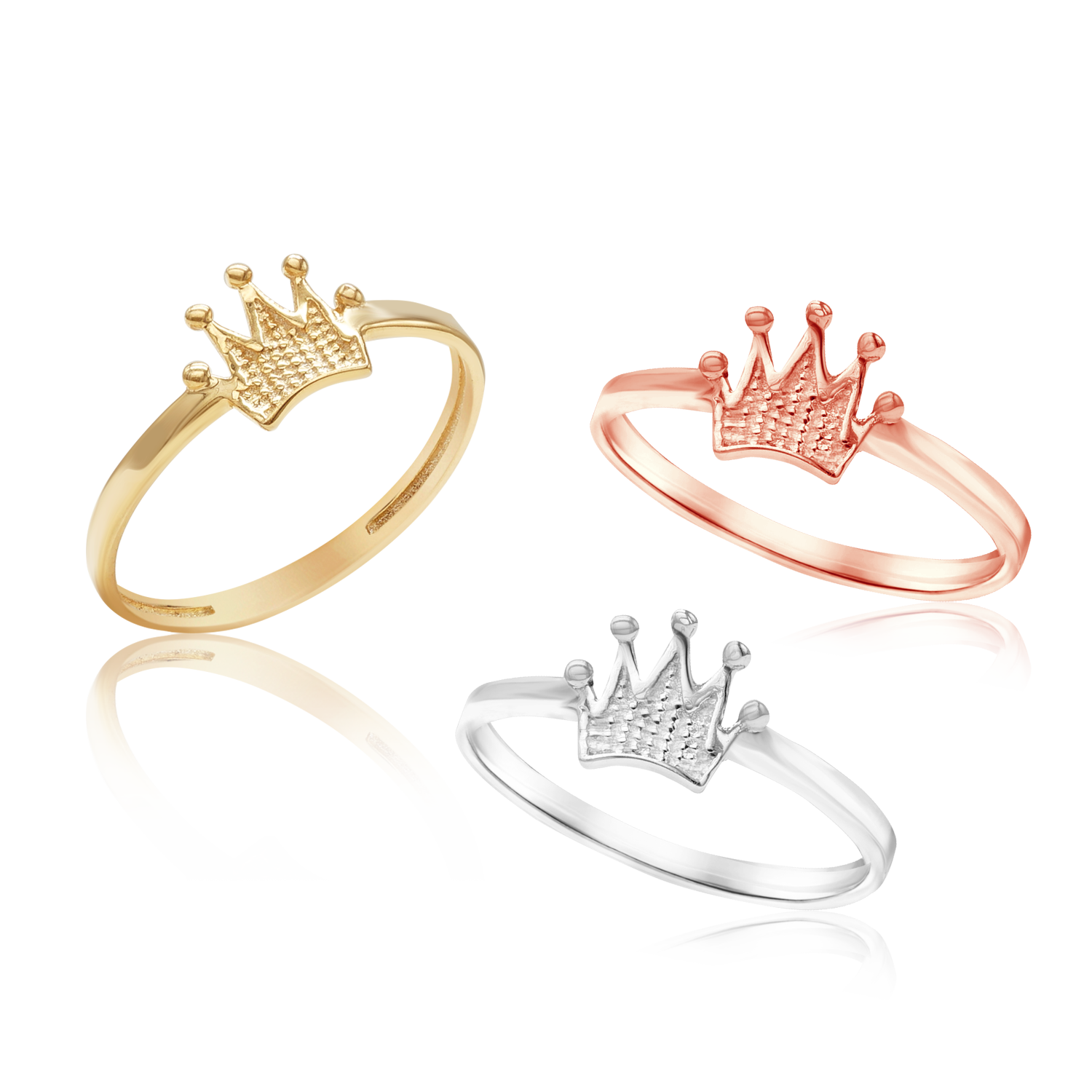 Sterling Silver Crown Stackable Ring in Sterling Silver