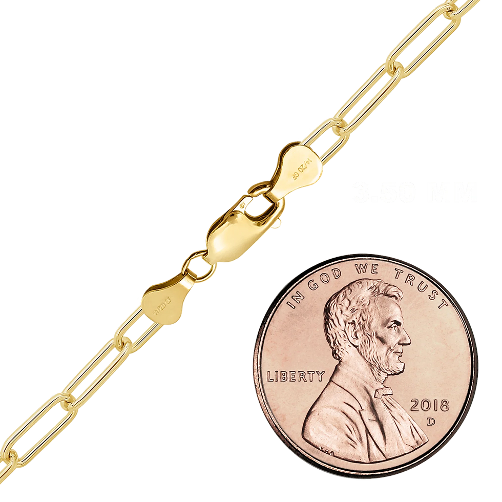 Thumbnail: Elongated Cable Necklace in 14K Gold-Filled (1.30 mm - 4.60 mm)