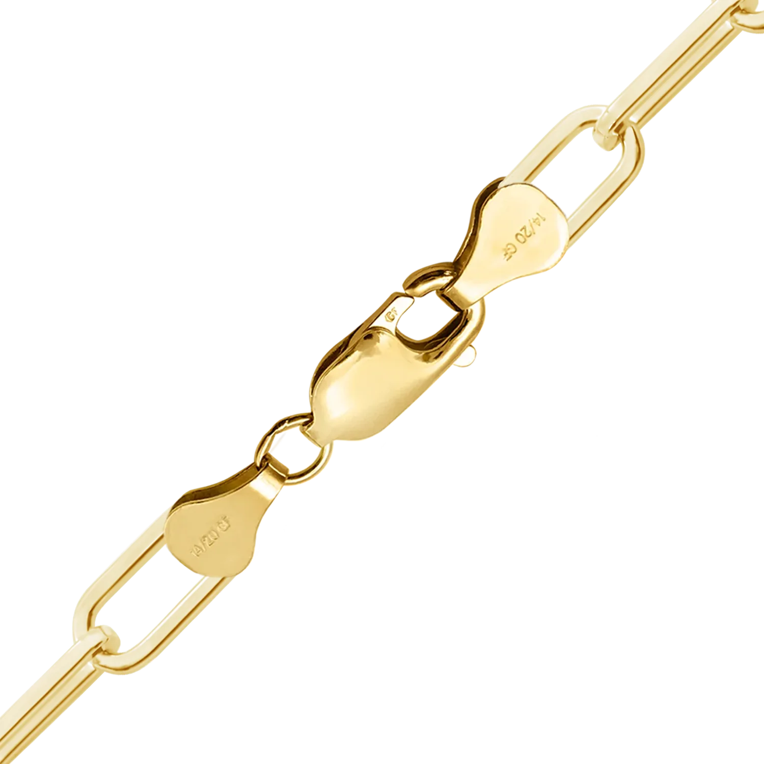Heavy Square Paperclip Anklet in 14K Gold-Filled (9.00 mm)