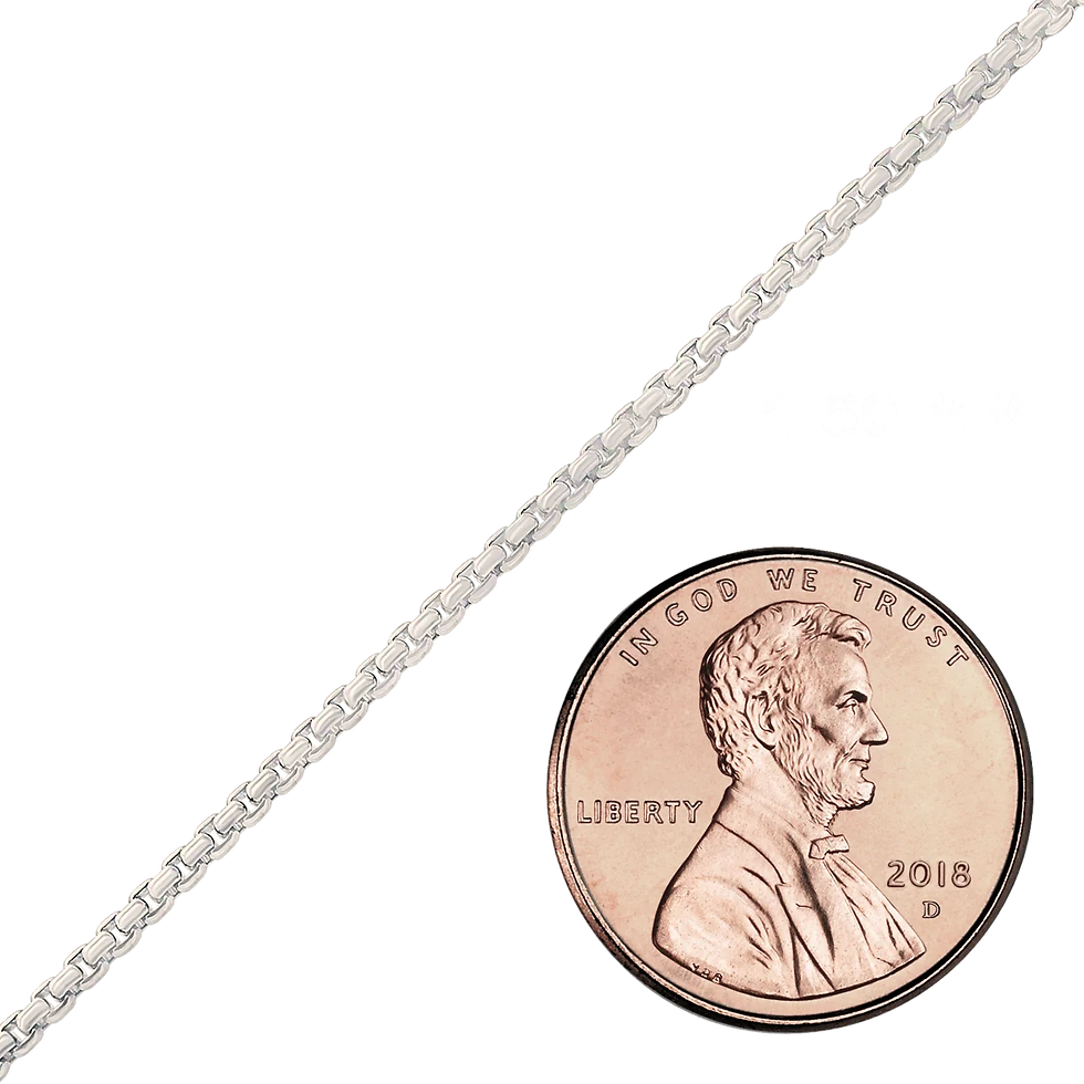 Thumbnail: Bulk / Spooled Round Box Chain in Platinum (1.60 mm - 3.20 mm)