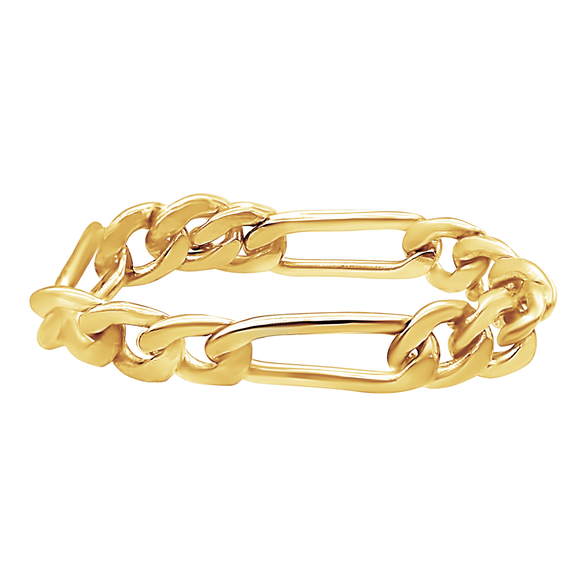 Classic Figaro Chain Ring in Gold-Filled (Sizes 4-12) (2.5 mm - 5.0 mm)