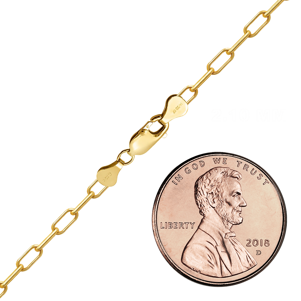 Thumbnail: Paperclip Cable Anklet in 14K Gold-Filled (1.60 mm- 4.00 mm)