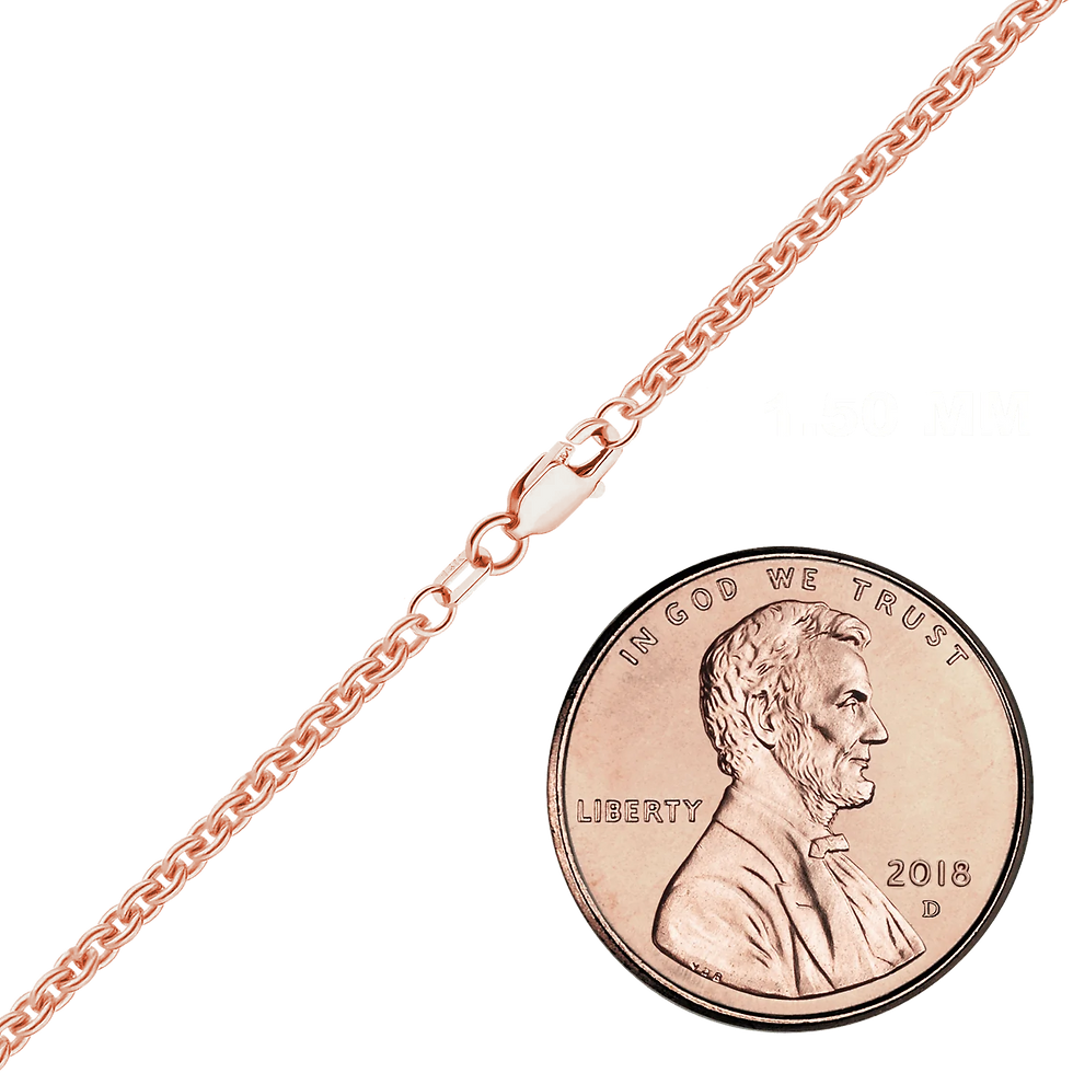 Thumbnail: Heavy Round Cable Bracelet in 14K Pink Gold (0.70 mm - 3.00 mm)