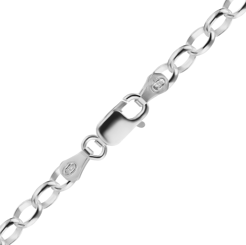 Thumbnail: Oval Rolo Necklace in Sterling Silver (2.60 mm - 5.00 mm)