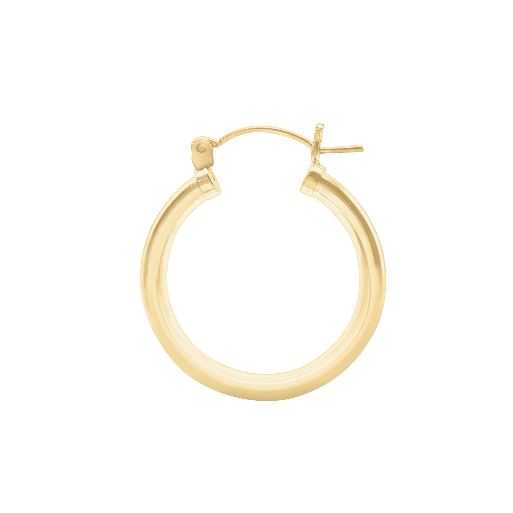Round Tube Hoop Earring with Catch & Joint in Gold Filled